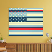 Amerikaanse vlag Pop art. 2 Canvas Afdruk (Insitu (Woonkamer))