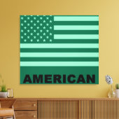 Amerikaanse vlag Pop art. 4 Canvas Afdruk (Insitu (Woonkamer))