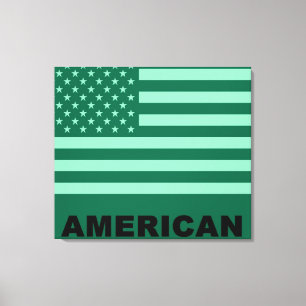 Amerikaanse vlag Pop art. 4 Canvas Afdruk