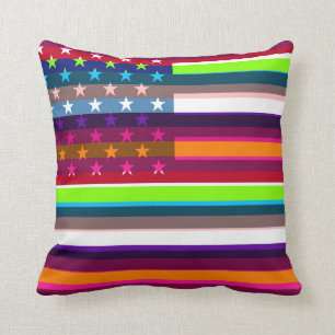 Amerikaanse vlag Pop art. 4 Kussen