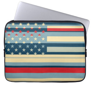 Amerikaanse Vlag Pop Art 5 Laptop Sleeve