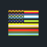 Amerikaanse vlag Pop Art 6 Canvas Afdruk<br><div class="desc">Het Amerikaanse Flag Pop Art. Design is beschikbaar op andere producten.</div>