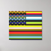 Amerikaanse vlag Pop Art 6 Canvas Afdruk (Voorkant)