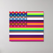Amerikaanse vlag Pop Art 7 Canvas Afdruk (Voorkant)