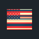 Amerikaanse vlag Pop Art Canvas Afdruk<br><div class="desc">Het Amerikaanse Flag Pop Art. Design is beschikbaar op andere producten.</div>