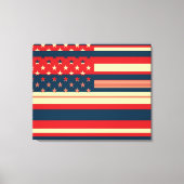 Amerikaanse vlag Pop Art Canvas Afdruk (Voorkant)