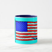Amerikaanse vlag Pop Art Cup Mok (Midden)