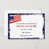 Amerikaanse vlag Popsicle Stick Folkart Kaart (Voorkant / Achterkant)