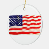Amerikaanse vlag Popsicle Stick Folkart Keramisch Ornament (Links)
