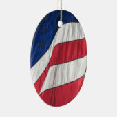 Amerikaanse vlag Porcelain Oval Ornament (Rechts)