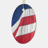 Amerikaanse vlag Porcelain Oval Ornament (Links)