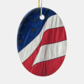 Amerikaanse vlag Porcelain Oval Ornament (Achterkant)