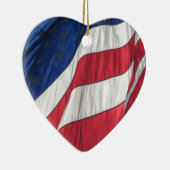 Amerikaanse vlag porseleinen hart ornament (Rechts)