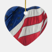 Amerikaanse vlag porseleinen hart ornament (Achterkant)