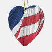 Amerikaanse vlag porseleinen hart ornament (Links)