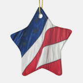 Amerikaanse Vlag Porseleinen Ster Ornament (Links)