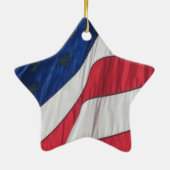 Amerikaanse Vlag Porseleinen Ster Ornament (Achterkant)