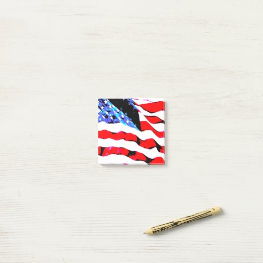 Amerikaanse vlag post-it® notes (Op bureau)