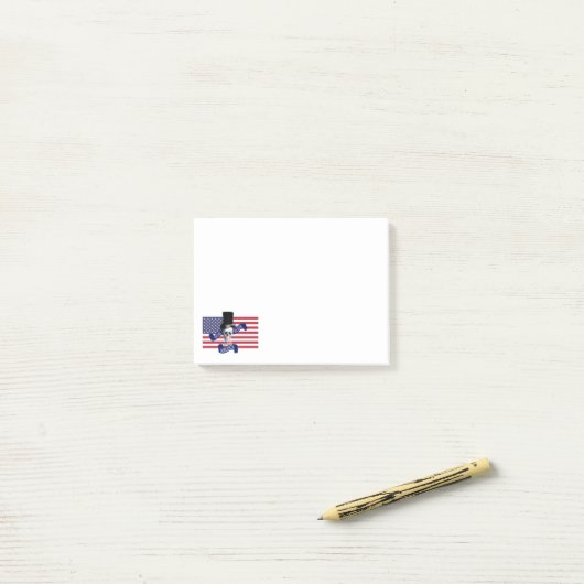 Amerikaanse vlag post-it® notes (Op bureau)