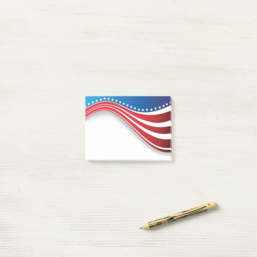 Amerikaanse vlag Post-it notes (Op bureau)