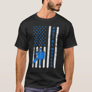 Amerikaanse Vlag Postbode Bezorging Post Postbode T-shirt
