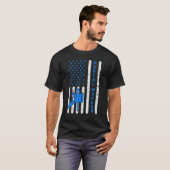 Amerikaanse Vlag Postbode Bezorging Post Postbode T-shirt (Voorkant volledig)