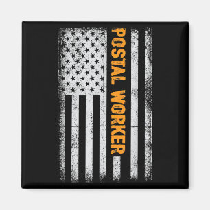 Amerikaanse vlag postbode Grappige quote Graphic W Magneet