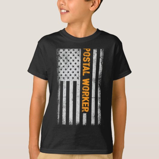 Amerikaanse vlag postbode Grappige quote Graphic W T-shirt (Voorkant)