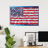 Amerikaanse vlag poster (Thuiskantoor)