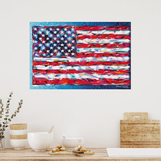 Amerikaanse vlag poster (Keuken)