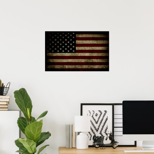 Amerikaanse vlag poster (Thuiskantoor)