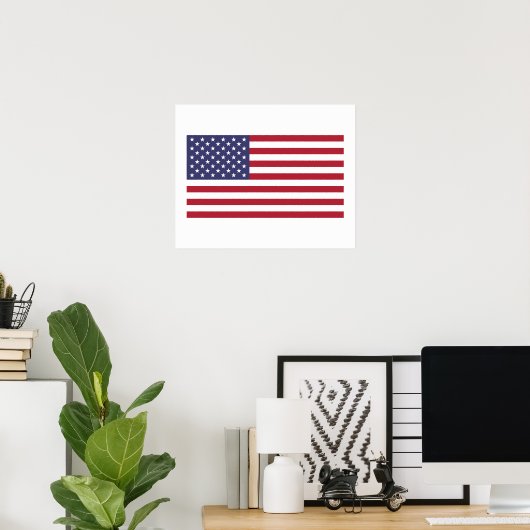 Amerikaanse vlag poster (Thuiskantoor)