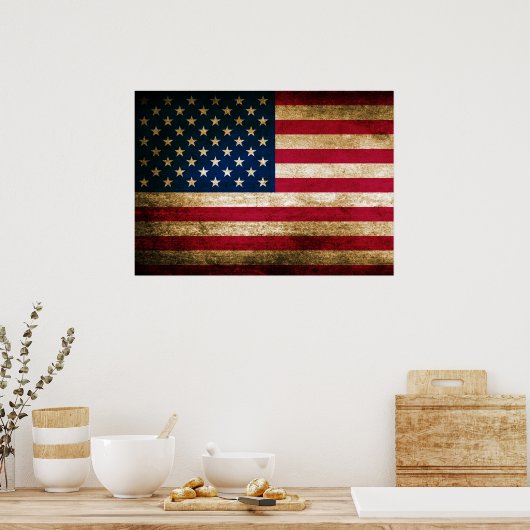  Amerikaanse vlag Poster (Keuken)