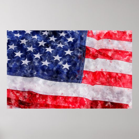 Amerikaanse vlag poster (Voorkant)