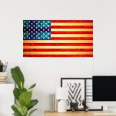 Amerikaanse vlag poster (Thuiskantoor)