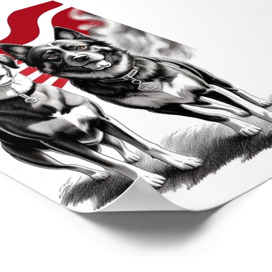 Amerikaanse vlag poster (Hoek)