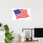 Amerikaanse vlag poster (Thuiskantoor)
