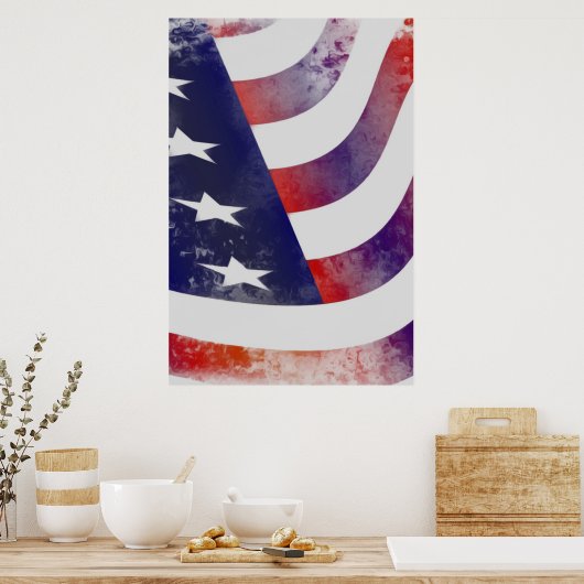 Amerikaanse vlag poster (Keuken)