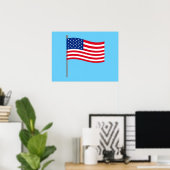 Amerikaanse vlag poster (Thuiskantoor)