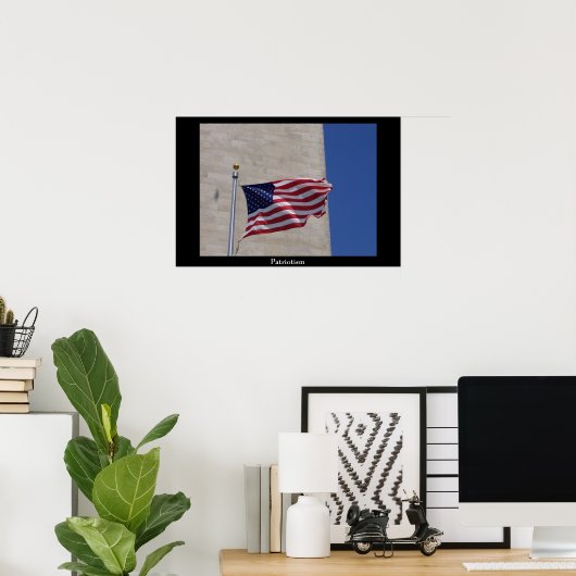 Amerikaanse vlag poster (Thuiskantoor)