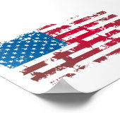  AMERIKAANSE VLAG POSTER (Hoek)