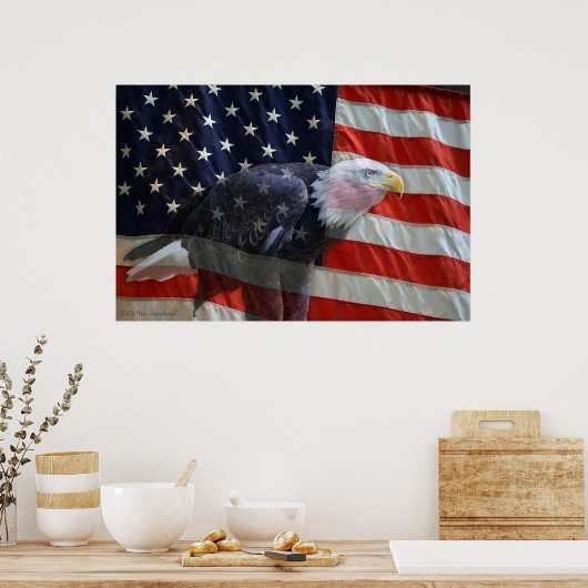 Amerikaanse vlag poster (Keuken)