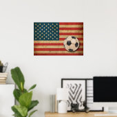  Amerikaanse vlag Poster (Thuiskantoor)