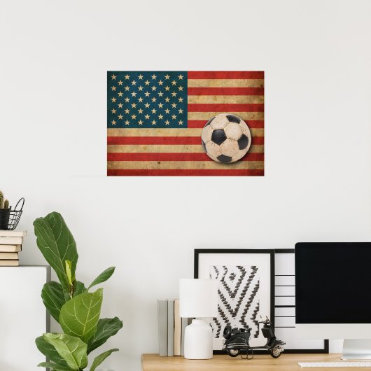  Amerikaanse vlag Poster (Thuiskantoor)