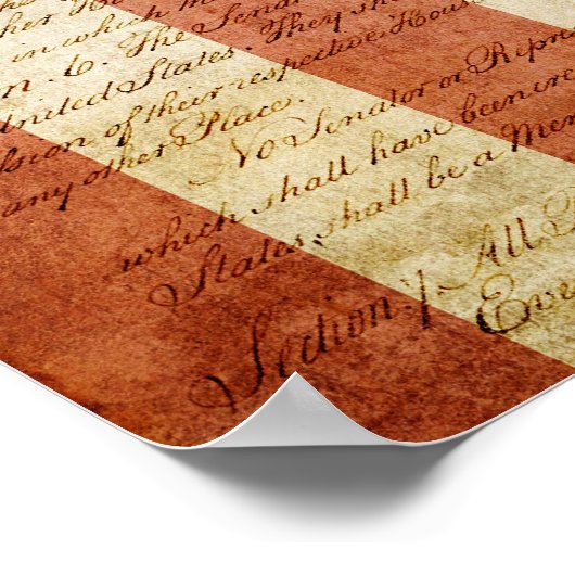 Amerikaanse vlag  poster (Hoek)