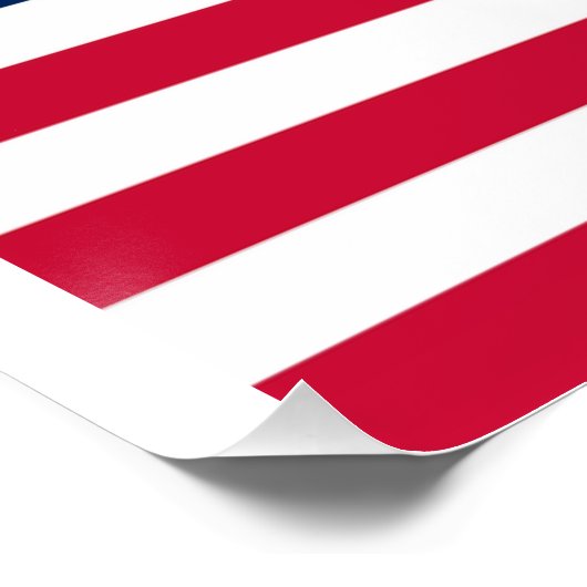 Amerikaanse vlag Poster VS (Hoek)