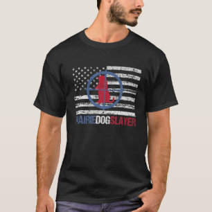 Amerikaanse vlag Prairie Hond Jacht Prairie Dog Sl T-shirt
