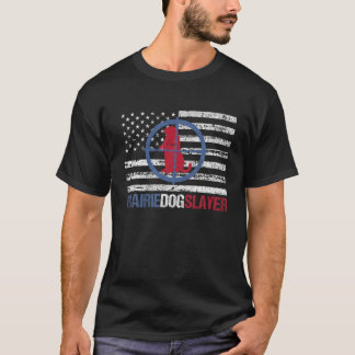 Amerikaanse vlag Prairie Hond Jacht Prairie Dog Sl T-shirt