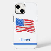 Amerikaanse vlag Preppy Custom Case-Mate iPhone Case (Achterkant)
