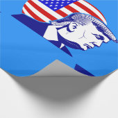 Amerikaanse vlag president Donald Trump Cadeaupapier (Hoek)